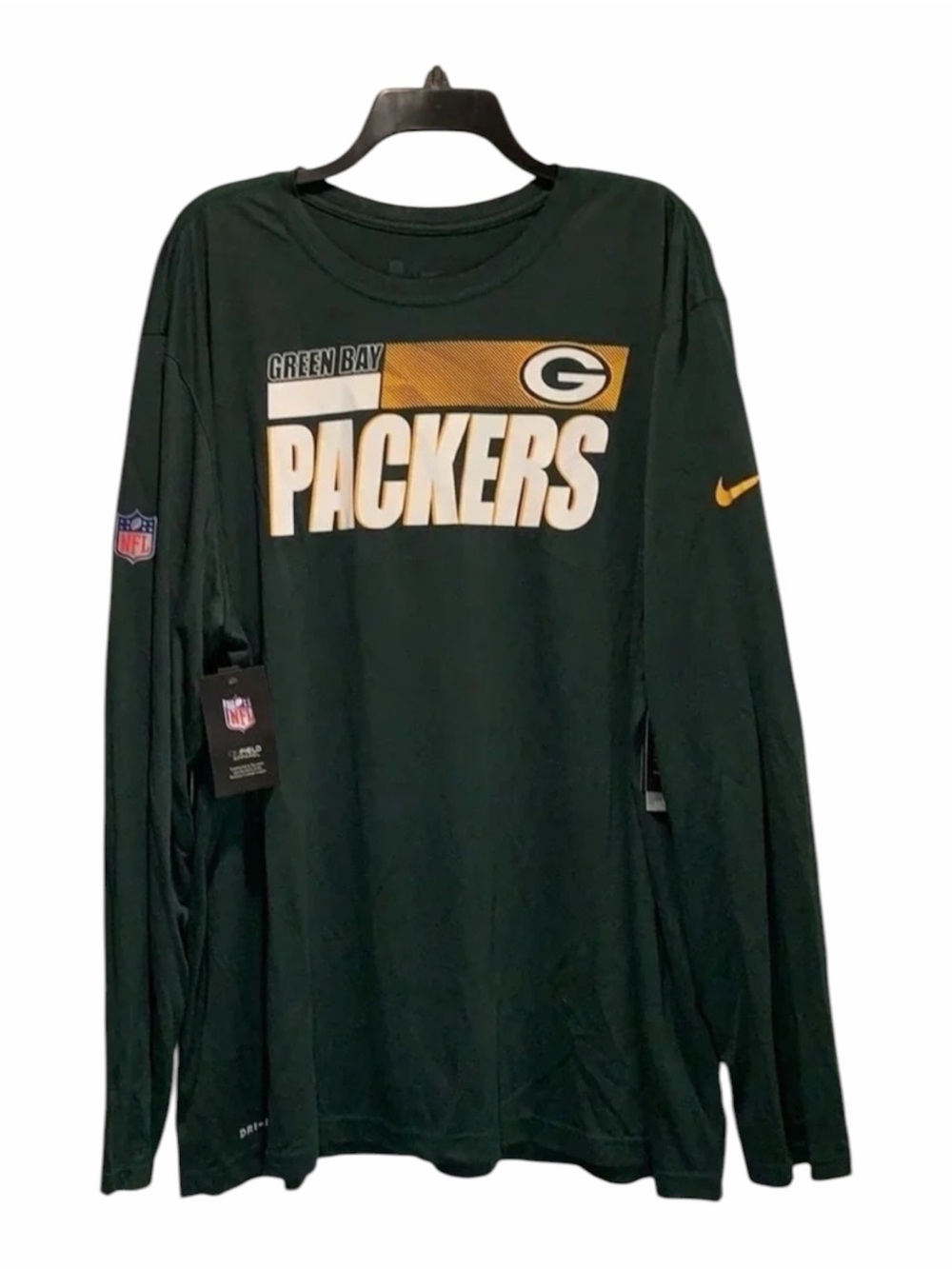 Nike Men’s Green Bay Packers On-Field Tee NFL Shirt Green Sz 3XL NWT